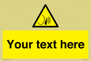 Custom warning sudden loud noise